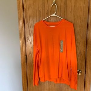 JCP shocking orange long sleeve. NWT. Large
